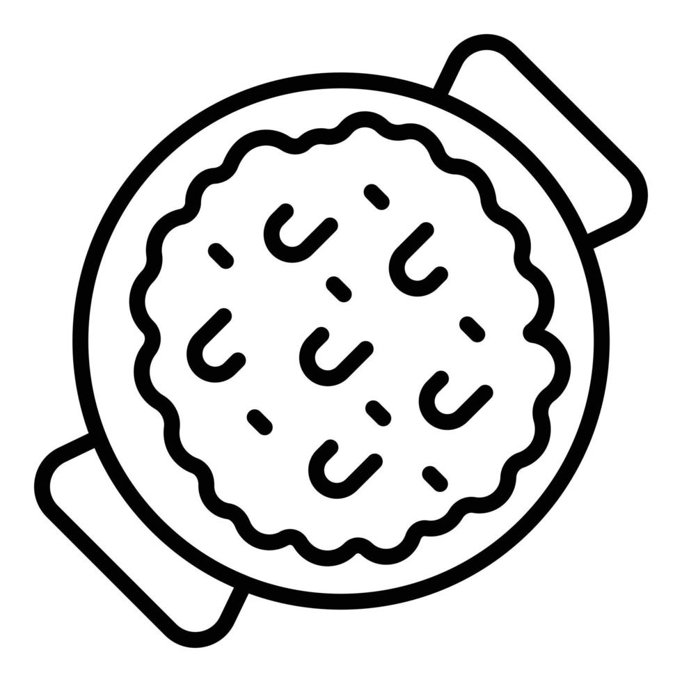 Paella icon outline vector. Spain cooking vector