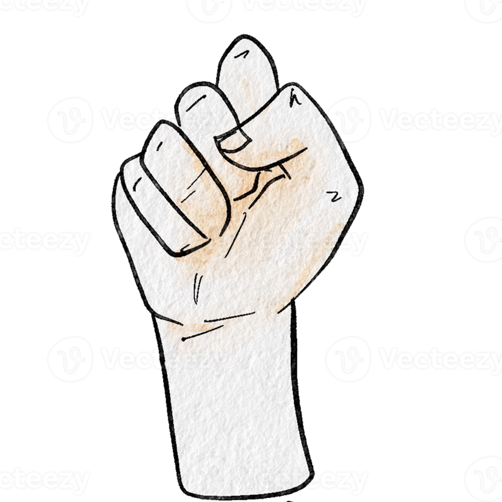 Watercolor various hand gestures png