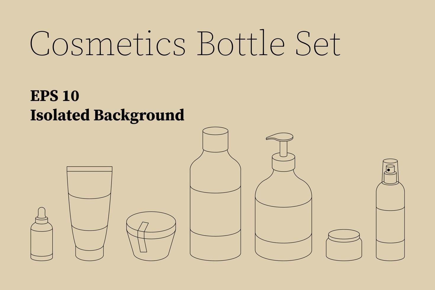 Vector graphic of cosmetic icon collection. Beauty Thin Line Outline Icon Set.