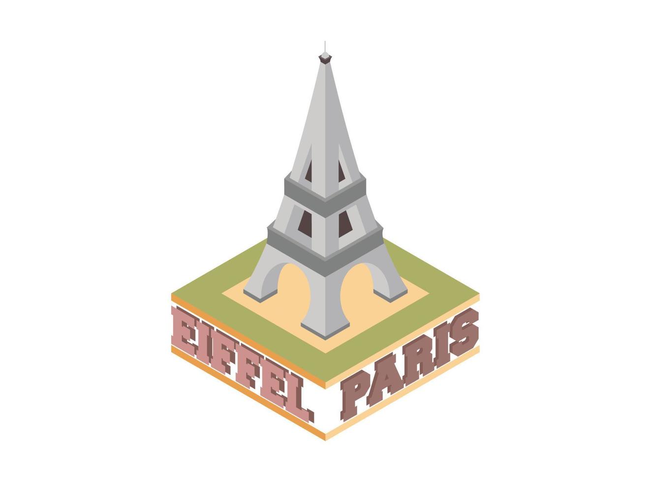 3d isometric Christian catholic church building. Vector illustration. Architecture concept. Isolated model in flat cartoon style. Can be used for wedding cards, games, web design.