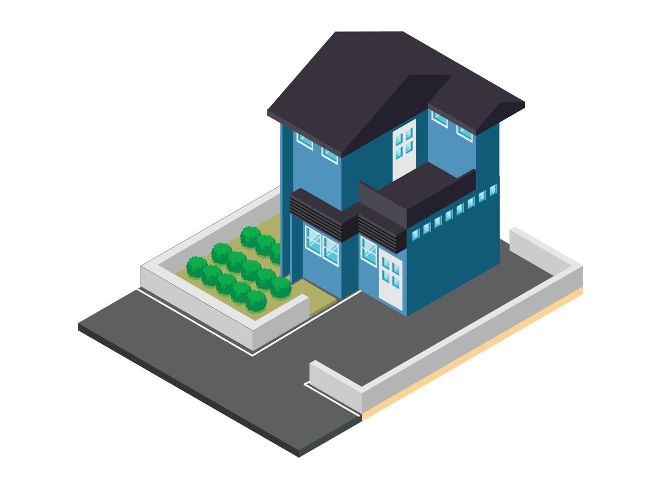 Vector isometric icon or infographic elements of city apartment buildings with roads and cars for city map creation. Illustration Suitable for Diagrams, Infographics, And Other Graphic assets