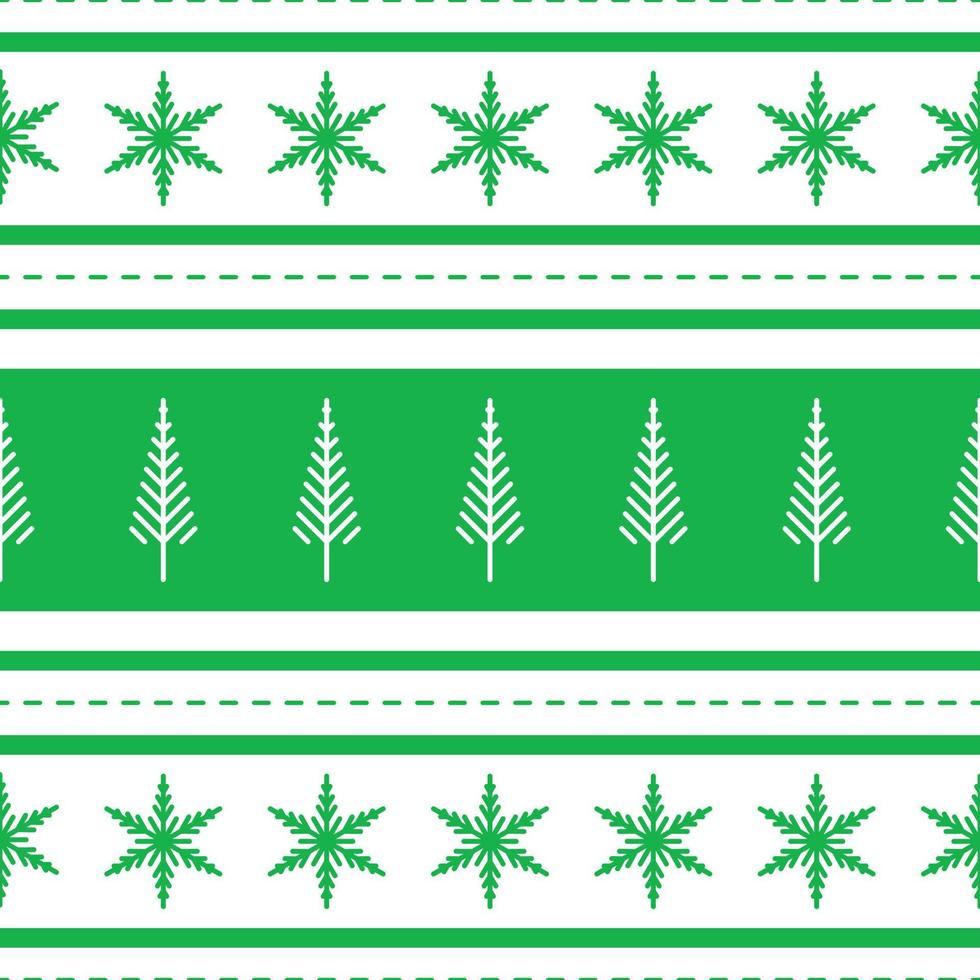 Christmas tree seamless pattern. Design for fabric, wrapping gift paper and backgrounds. Winter holiday season. Vector illustration.