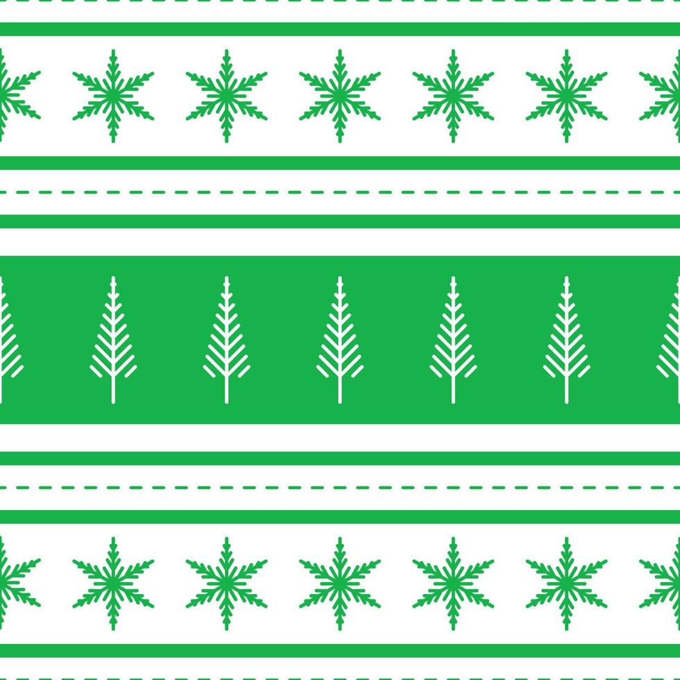 Christmas tree seamless pattern. Design for fabric, wrapping gift paper and backgrounds. Winter holiday season. Vector illustration.