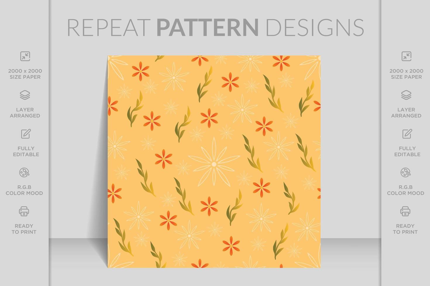 Seamless pattern with leaf and beautiful flower vector