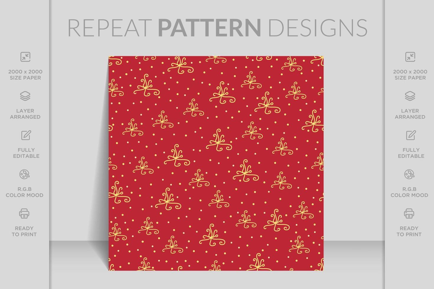 Abstract repeat patterns with colorful background vector