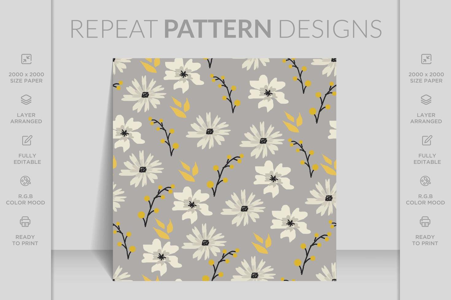 Flower seamless pattern background. Elegant texture for fabric art, wallpapers, textile, wrapping. vector