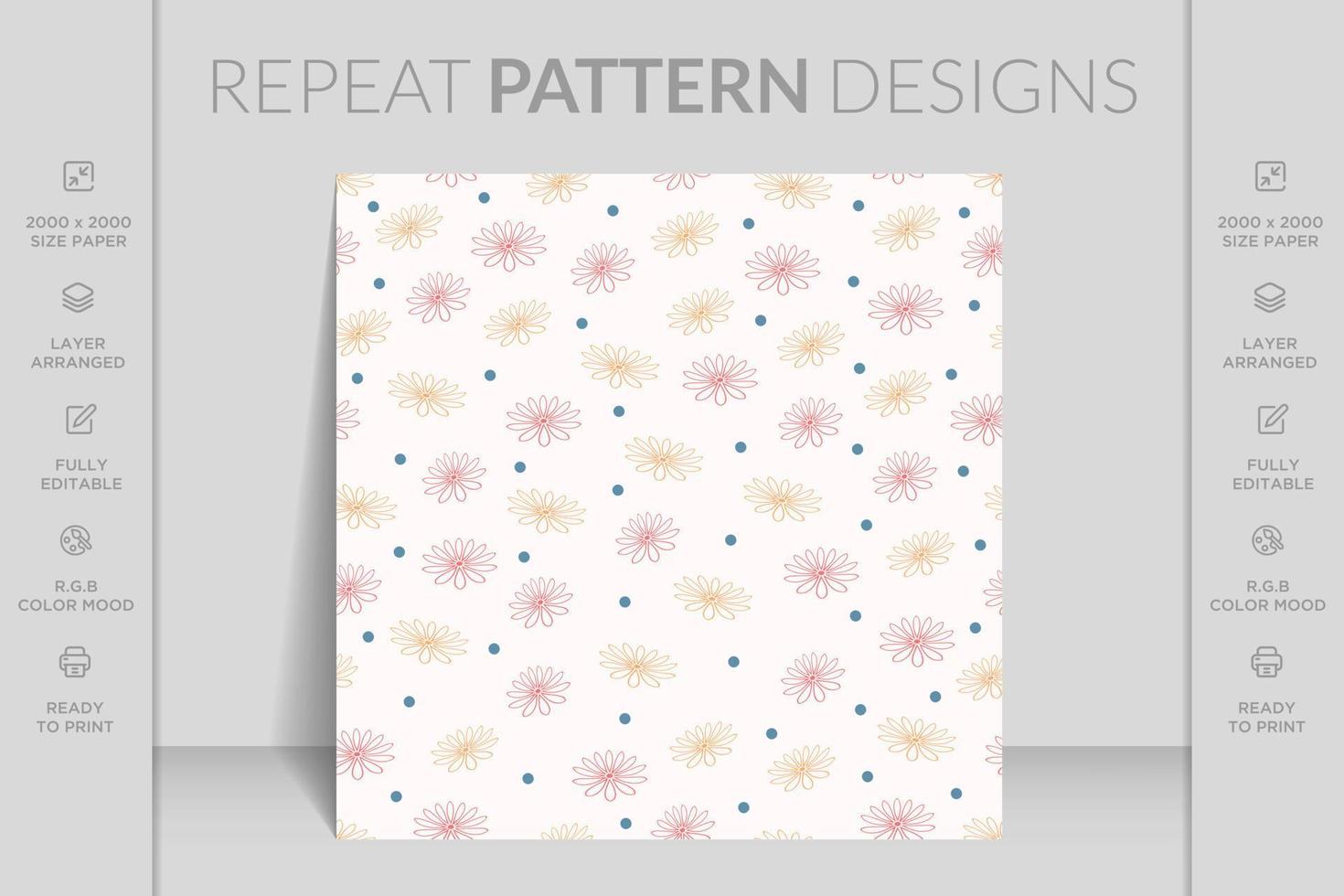 Flower seamless pattern background. Elegant texture for fabric art, wallpapers, textile, wrapping. vector