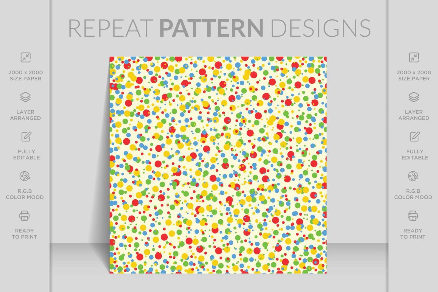 Polka dot pattern background, colorful cute design vector. Simple pattern background. vector