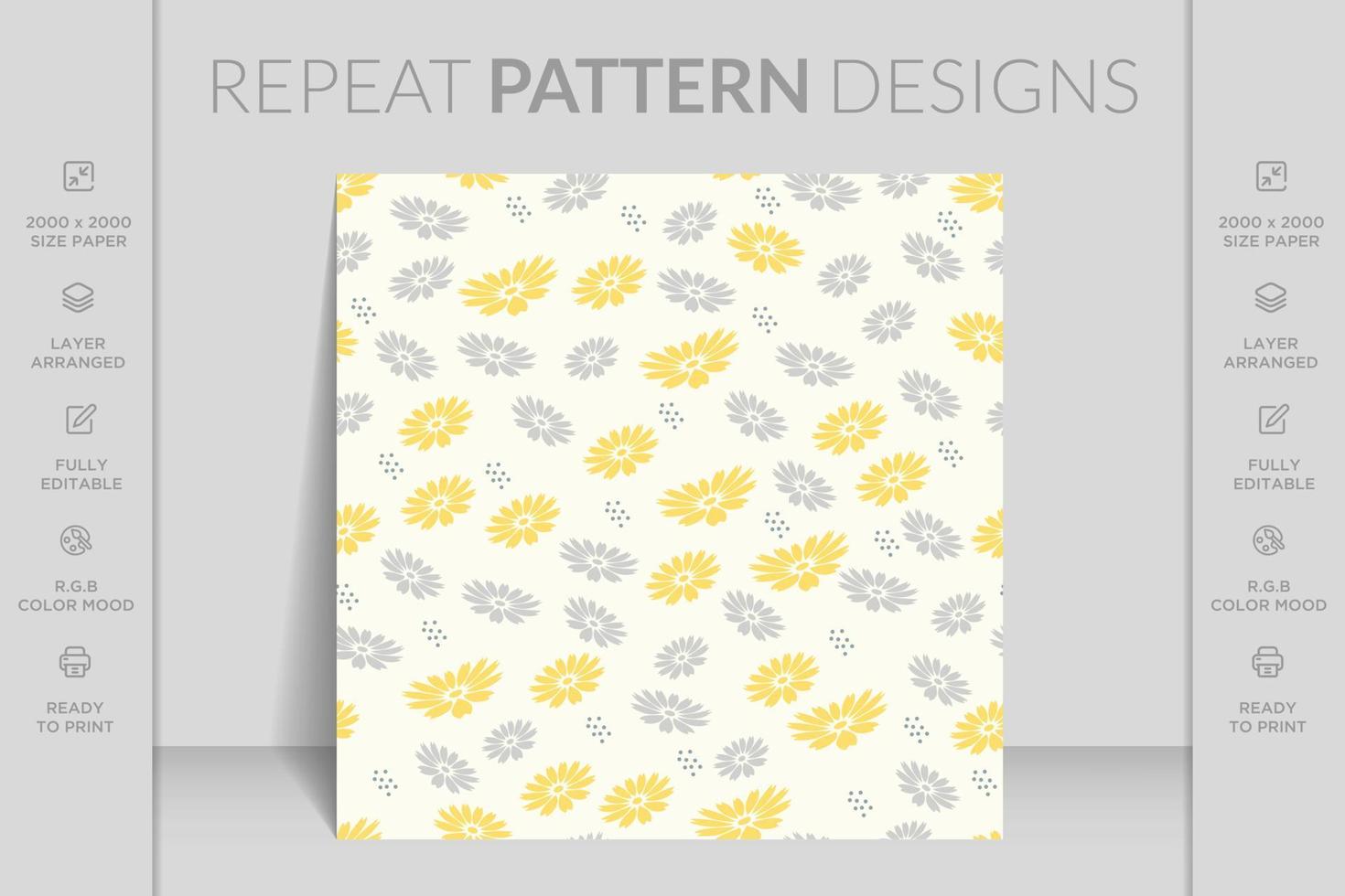 Elegant floral seamless pattern background vector