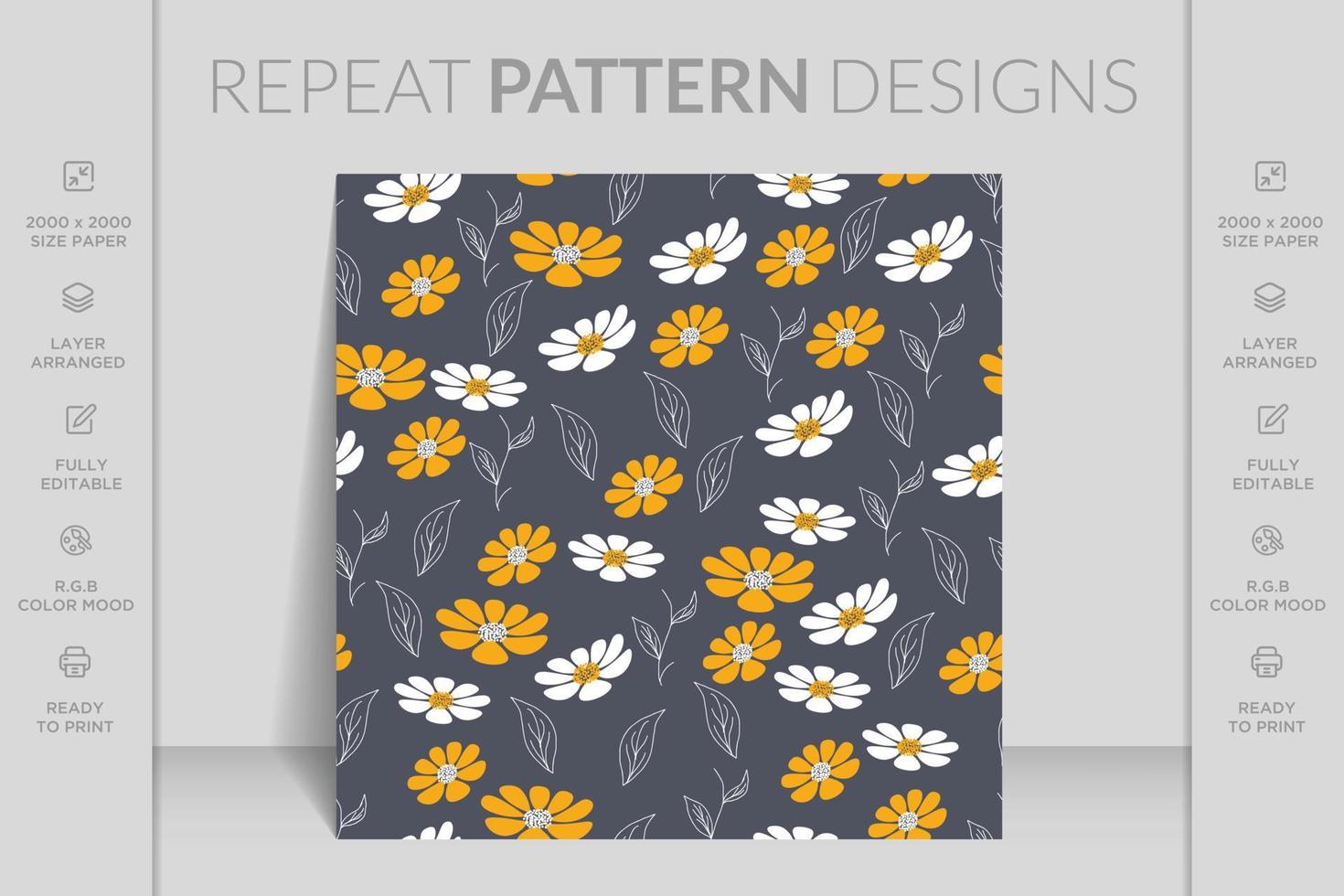 Flower seamless pattern background. Elegant texture for fabric art, wallpapers, textile, wrapping. vector