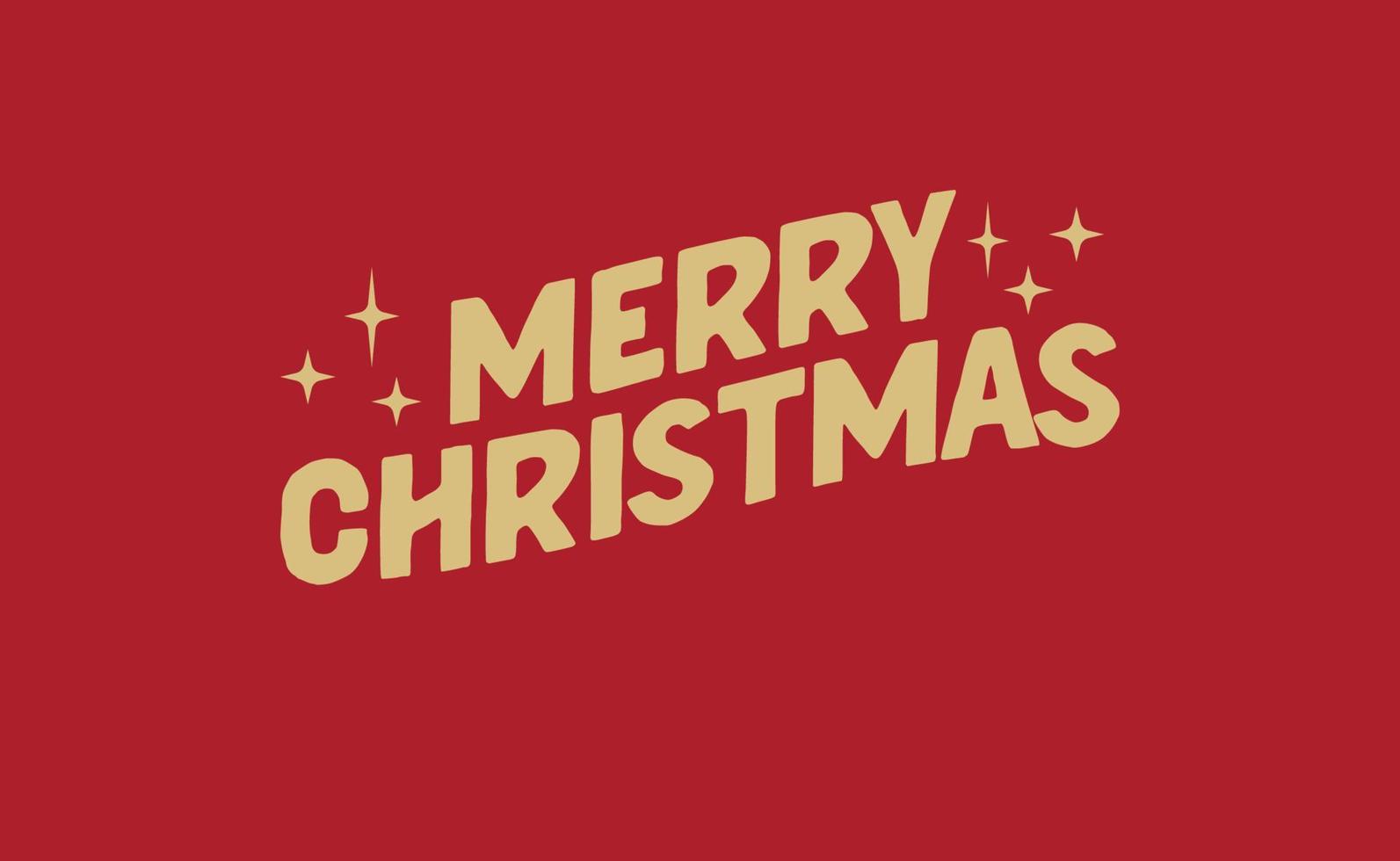 Merry christmas, lettering typography isolated. Vector holiday message element with sparks.