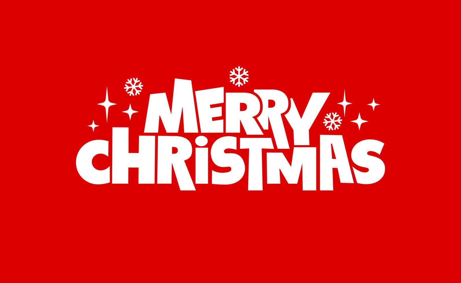 Merry christmas, lettering typography isolated. Vector holiday message element with sparks.