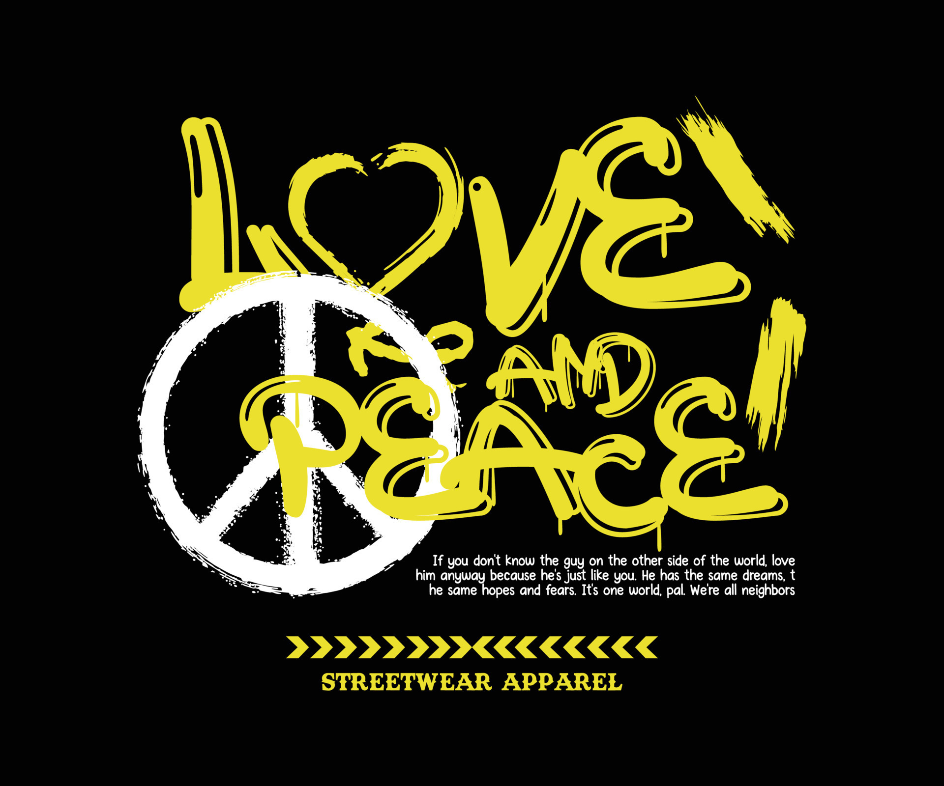 Love in Graffiti Art stock vector. Illustration of peace - 227391603