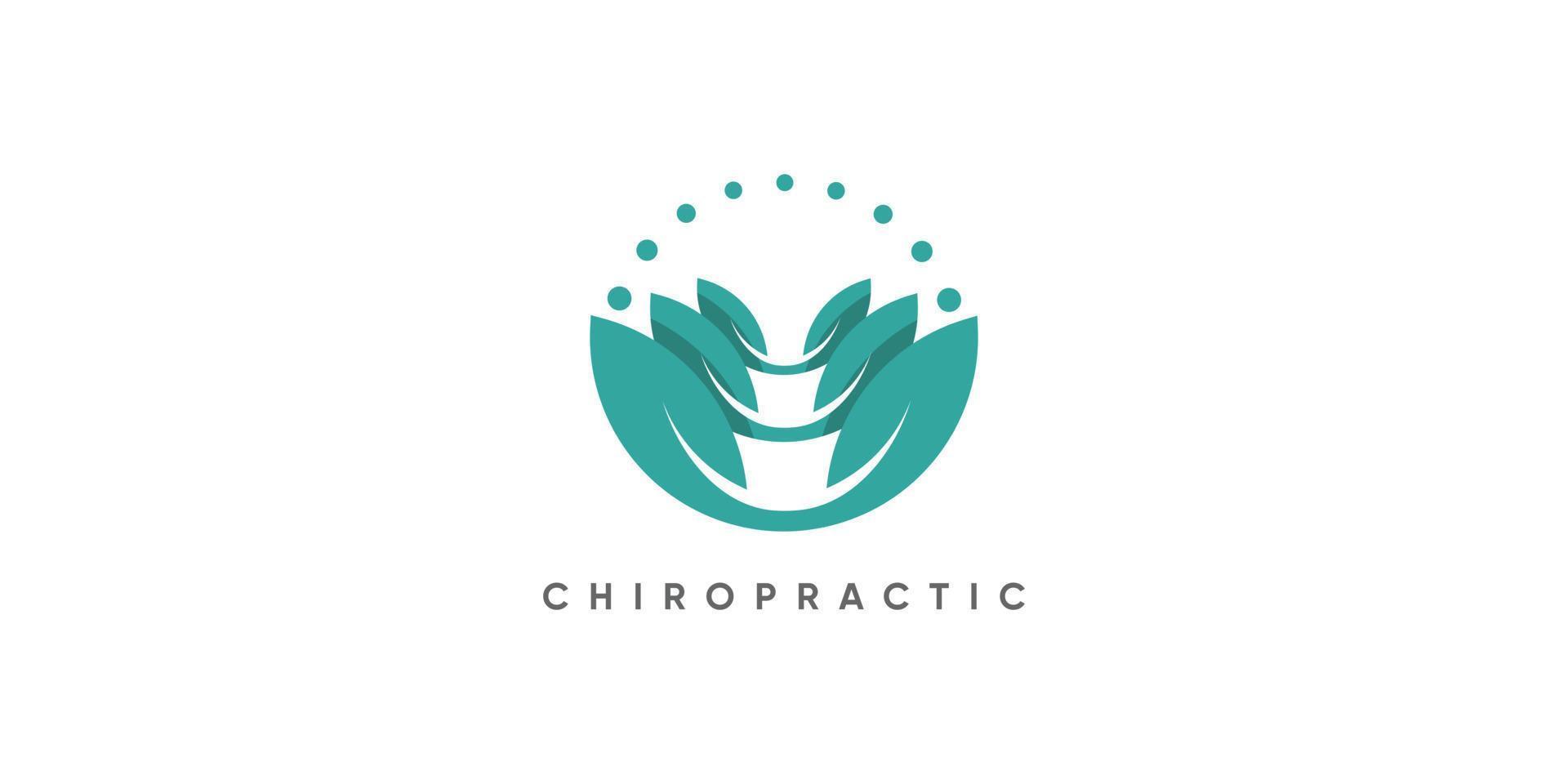 Chiropractic logo design vector with creative abstract style