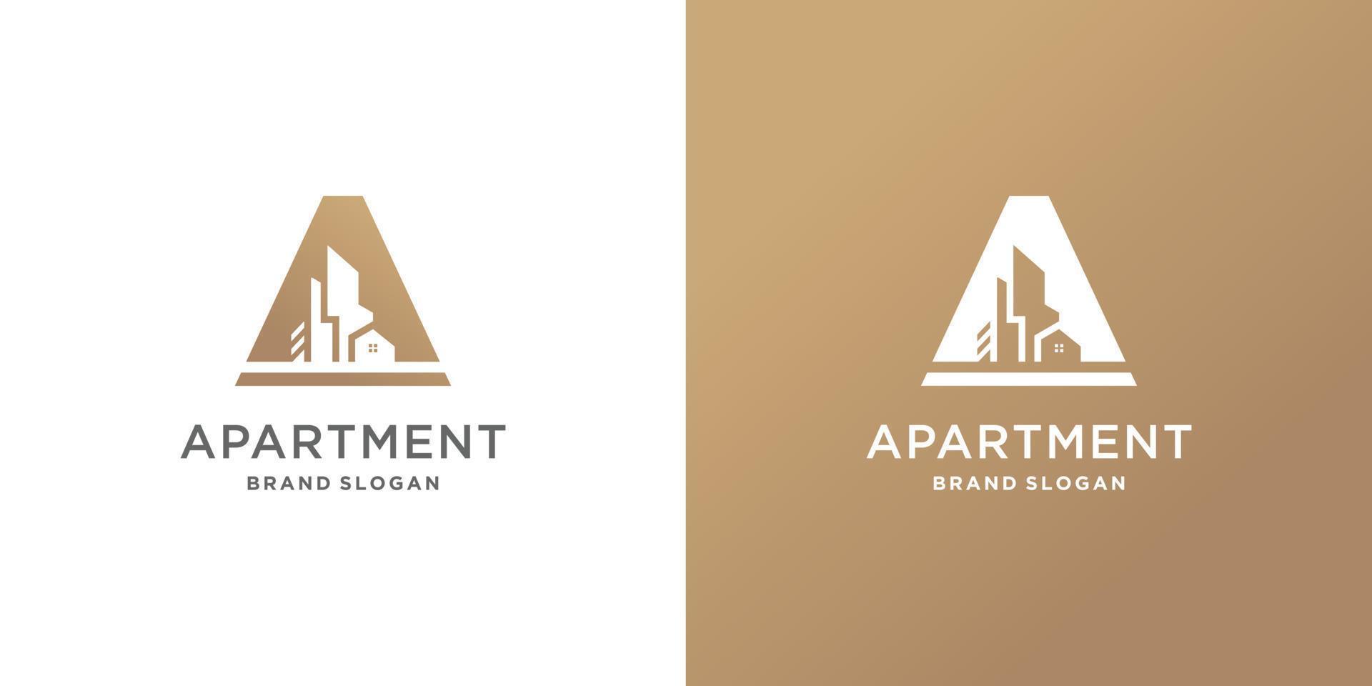 Building logo design vector with creative and unique style