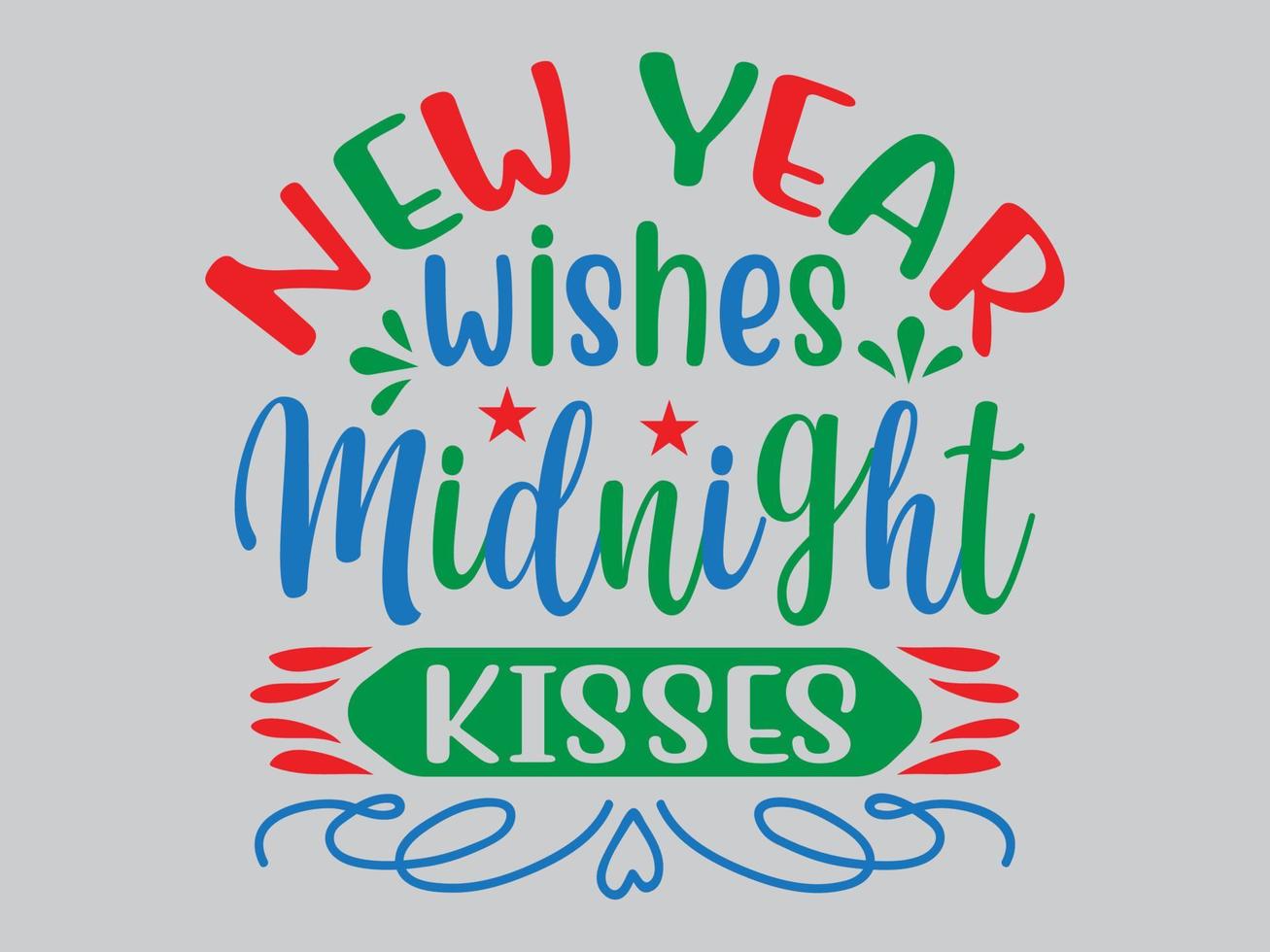 New Year T Shirt Design File vector