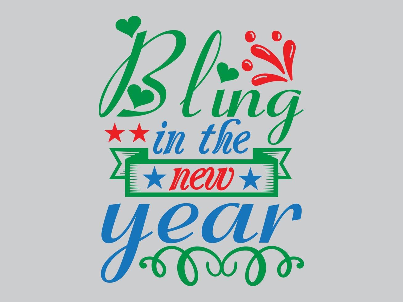 New Year T Shirt Design File vector