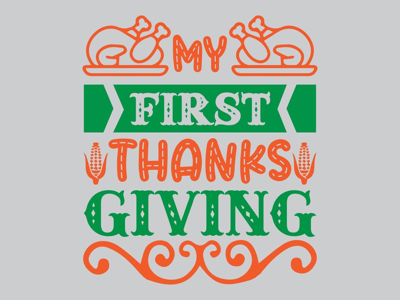 Thanksgiving T Shirt Design File vector