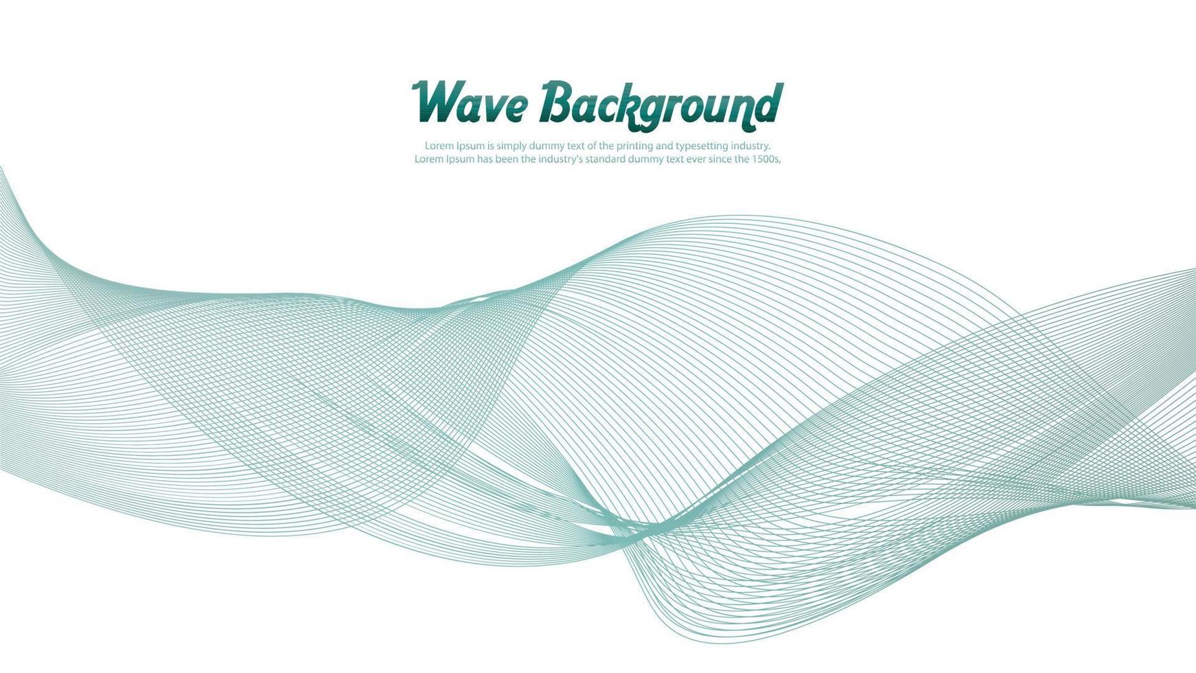 Waveform smooth curved lines abstract design vector