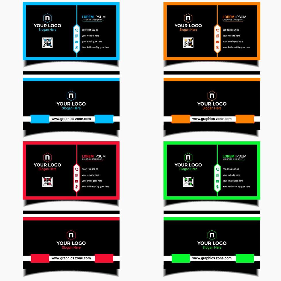 Creative and Professional business card design template vector