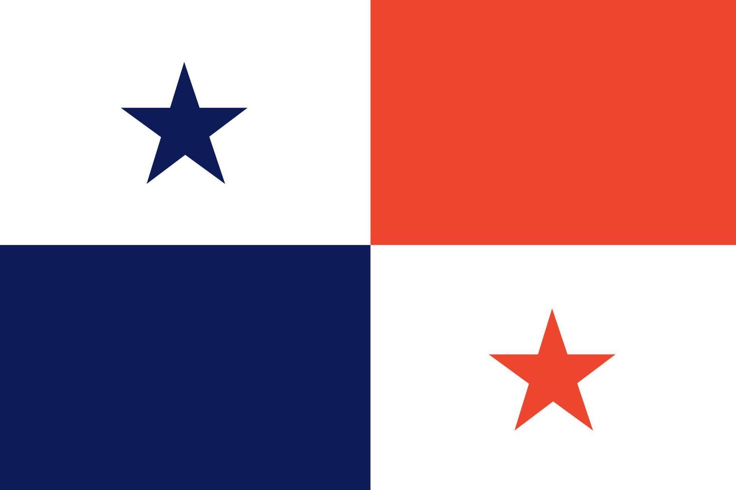 Panama flag. Official colors and proportions. vector