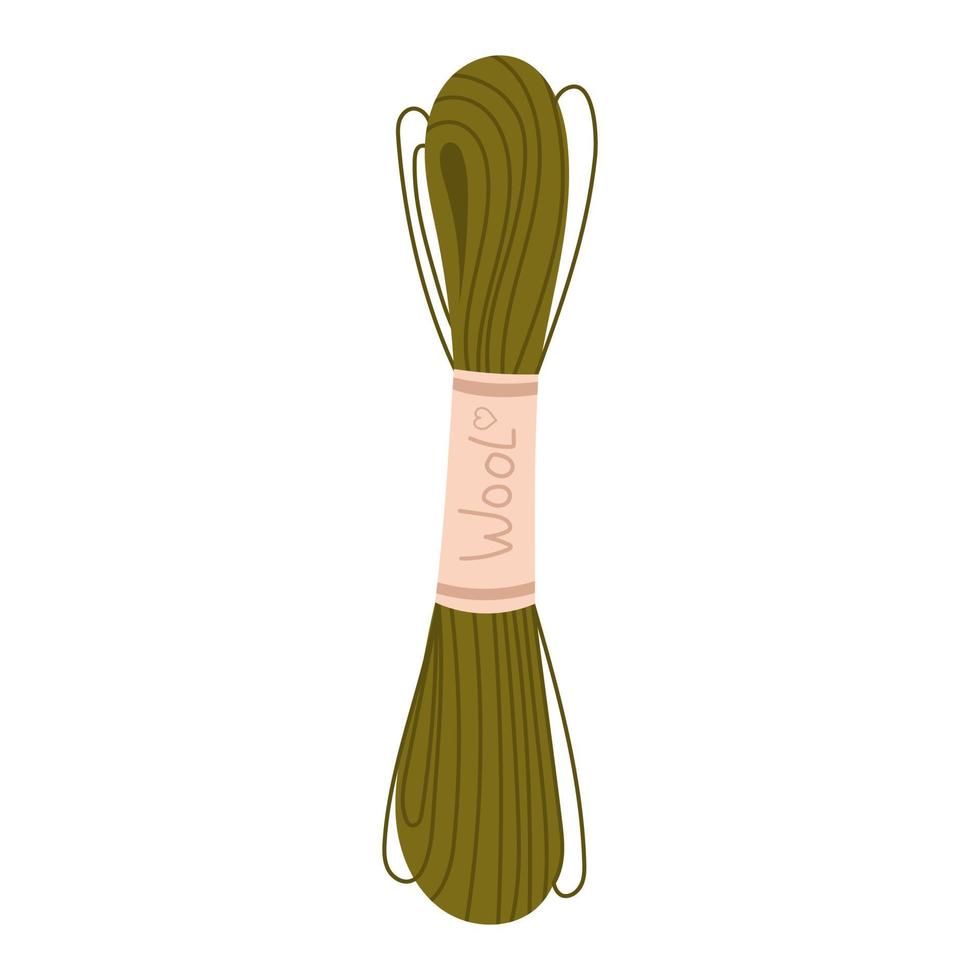 Wool yarns. Knitting tool. Hobby time, handmade things vector