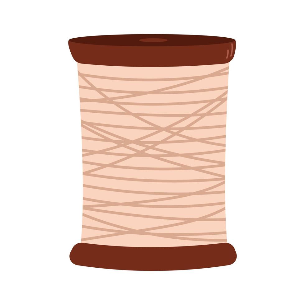 Spool of thread. Knitting tool. Hobby time, handmade things vector