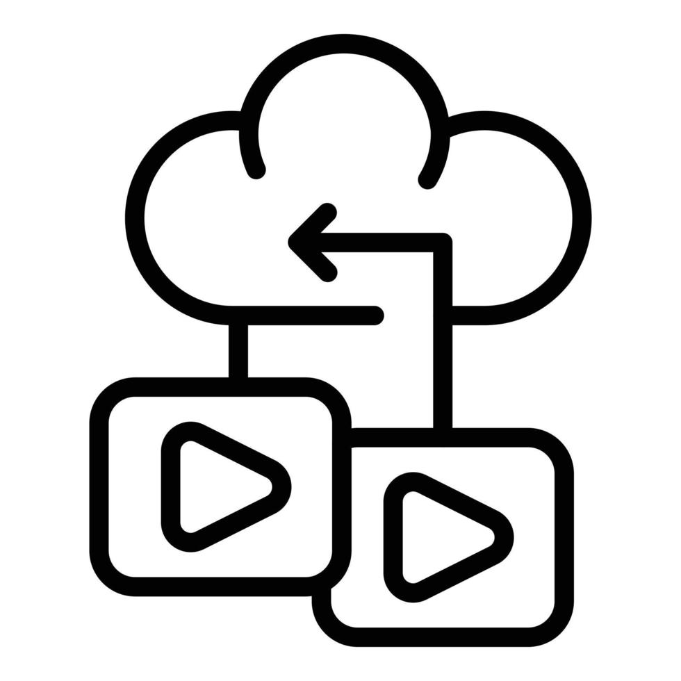 Cloud monetize icon outline vector. Data blog vector