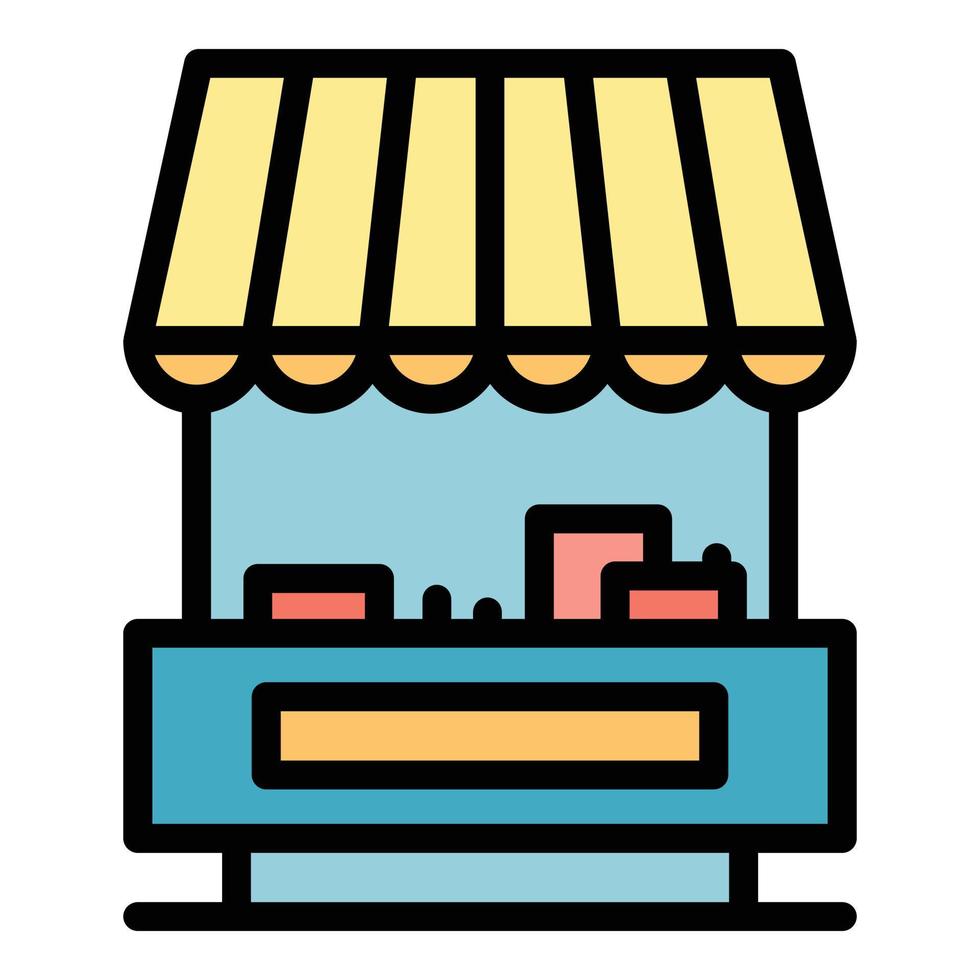 Customer online shop icon color outline vector