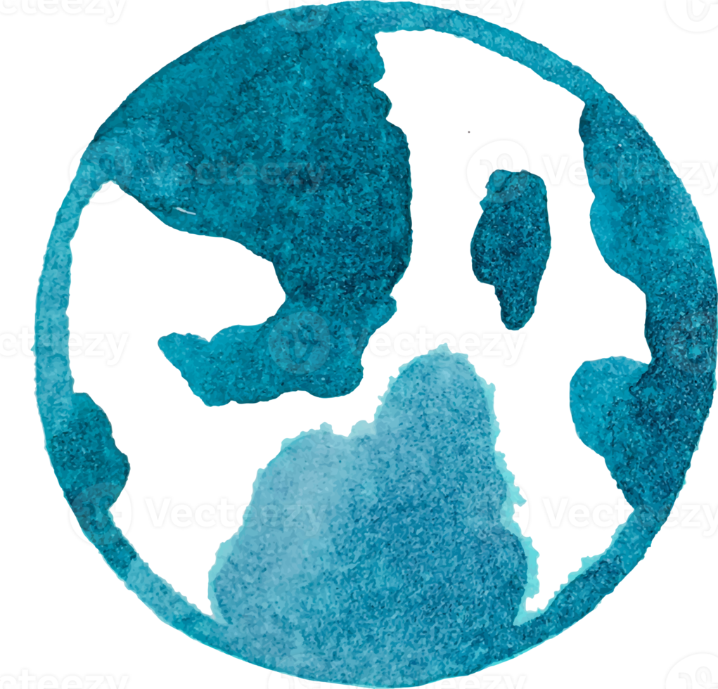 earth watercolor illustration png