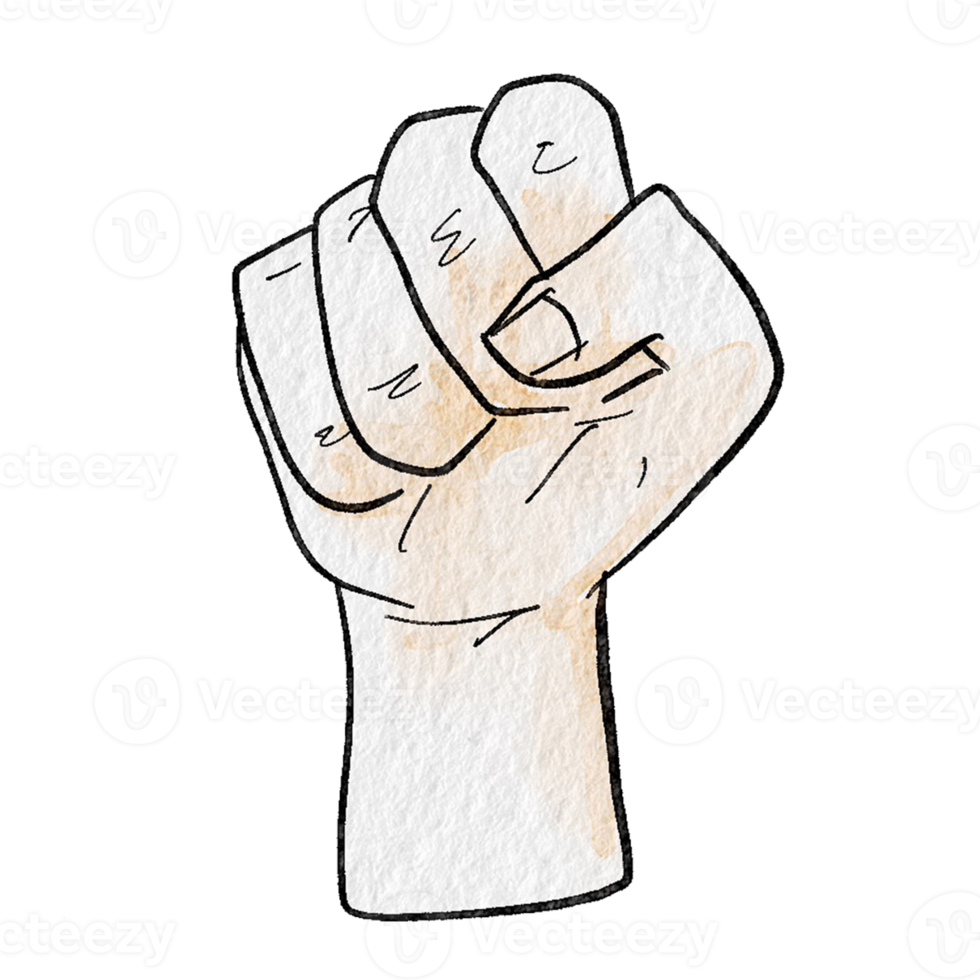 Watercolor various hand gestures png