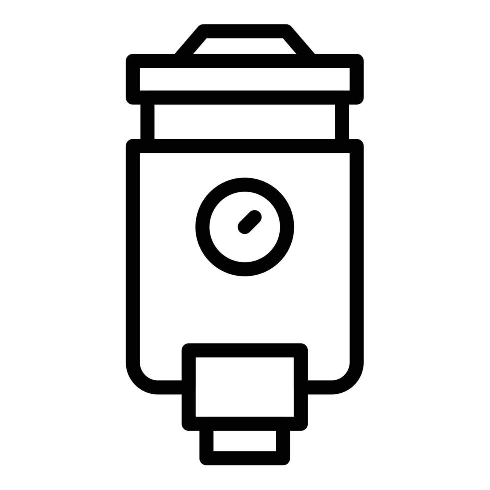 Furnace gas boiler icon outline vector. Home heater vector