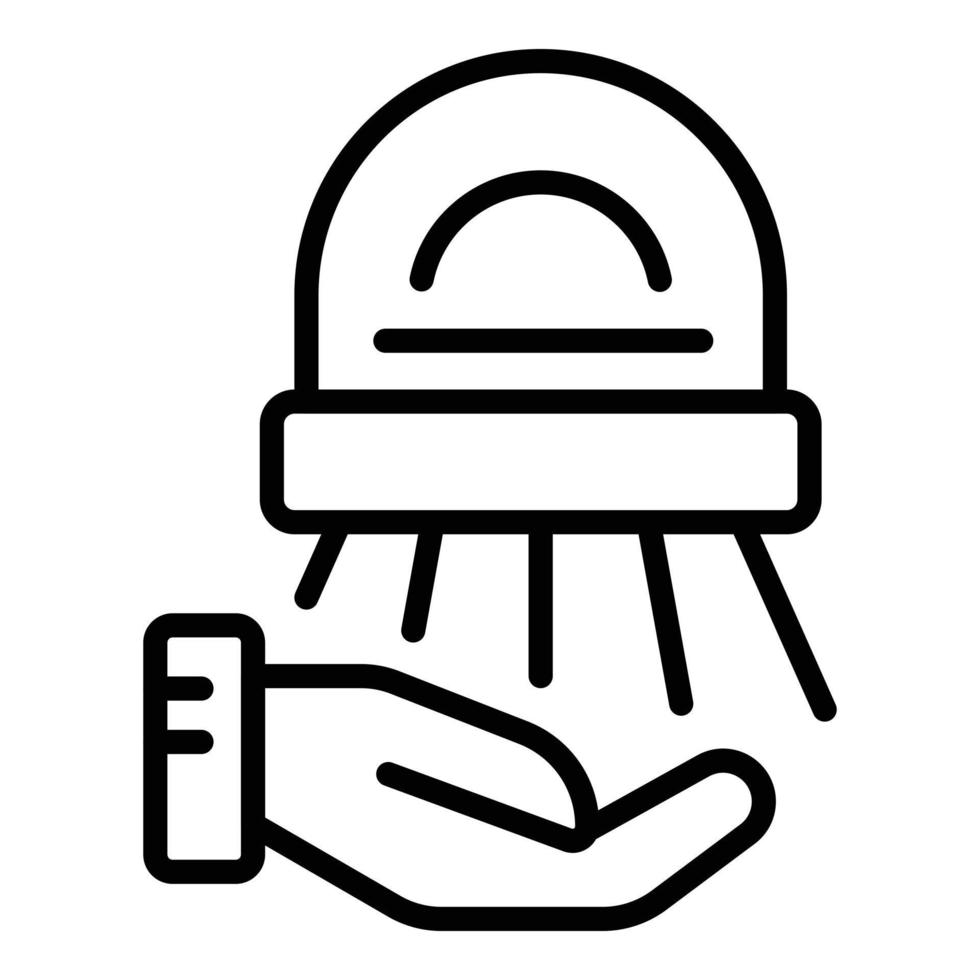 Hot hand dryer icon outline vector. Air machine vector