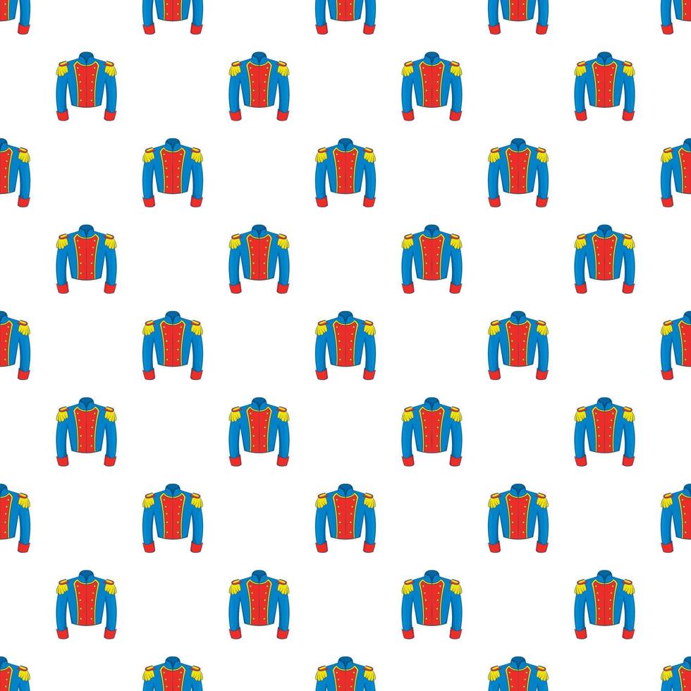 Military jacket of guards pattern, cartoon style vector