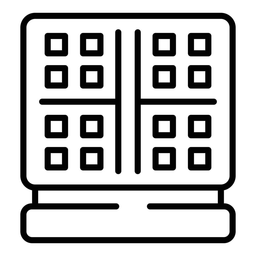 Crispy waffle maker icon outline vector. Iron machine vector