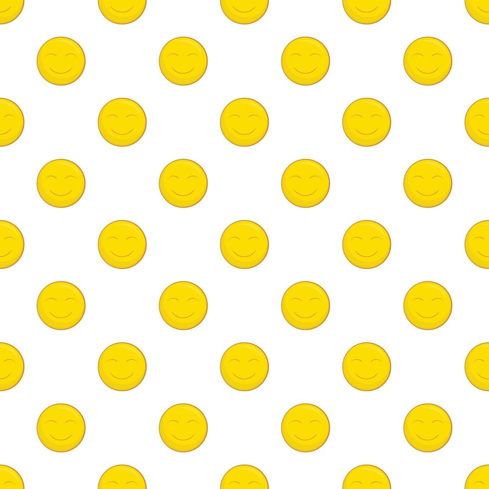 Smiley face pattern, cartoon style vector