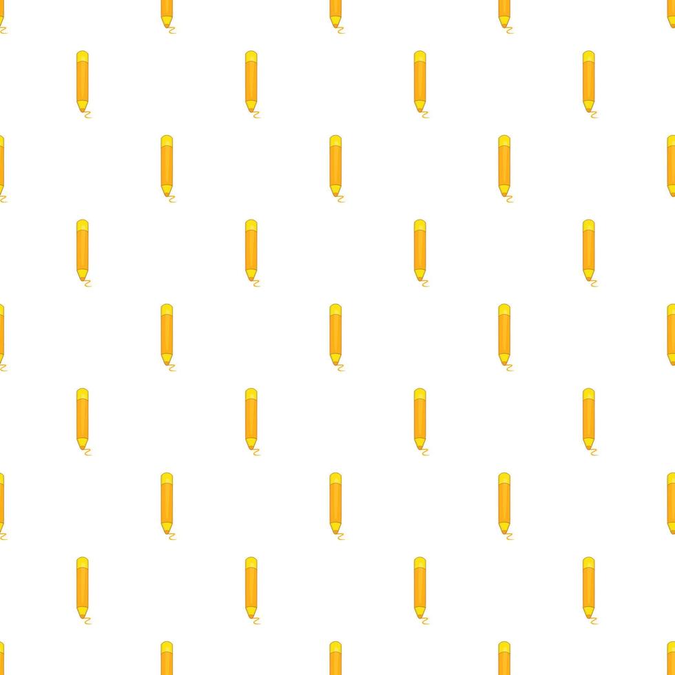 Yellow pencil pattern, cartoon style vector