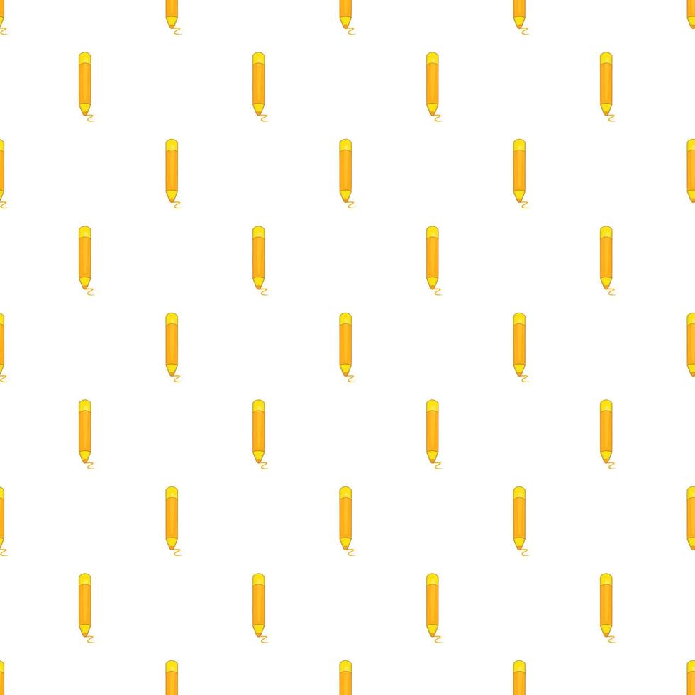 Yellow pencil pattern, cartoon style vector