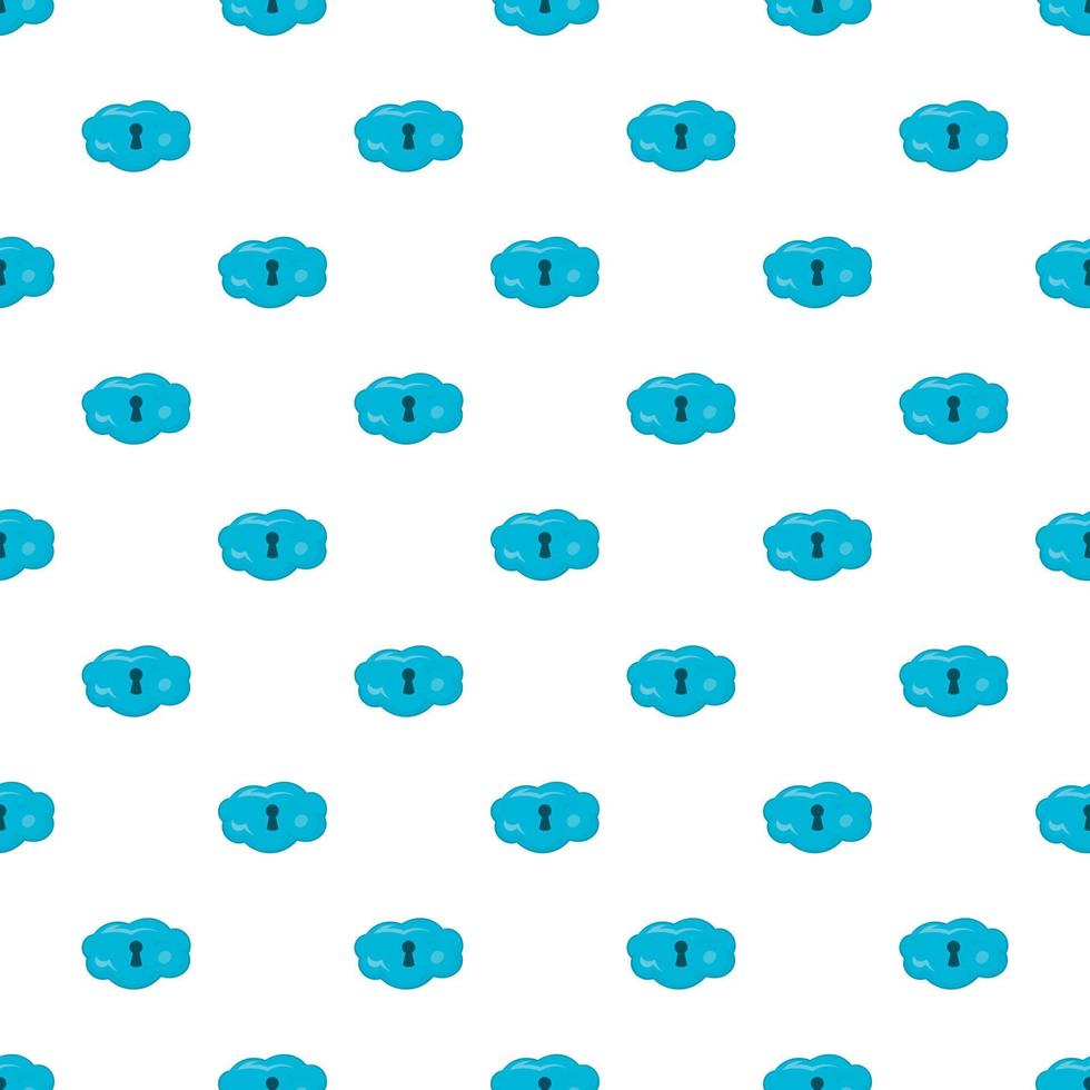Cloud storage pattern, cartoon style vector