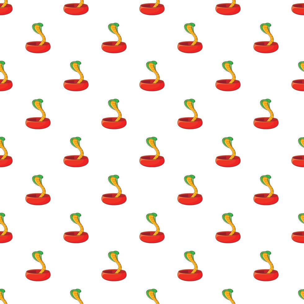 Cobra pattern, cartoon style vector