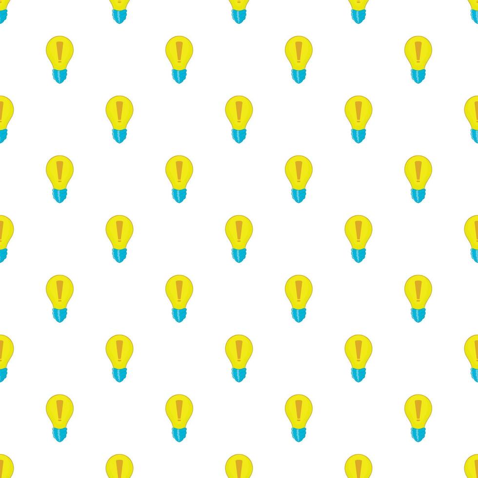 Light bulb idea pattern, cartoon style vector
