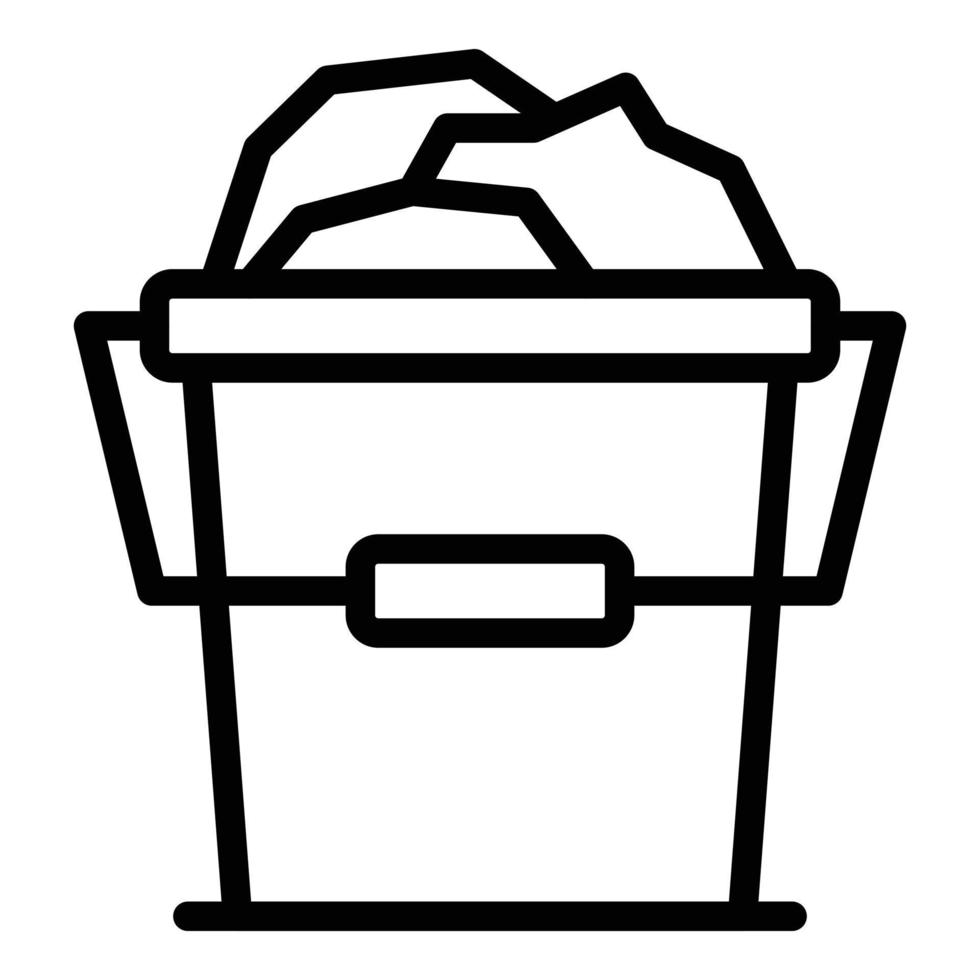 Cement bucket icon outline vector. Concrete mixer vector