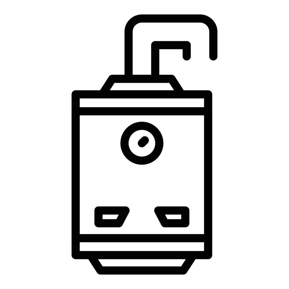 Gas boiler pump icon outline vector. House heater vector
