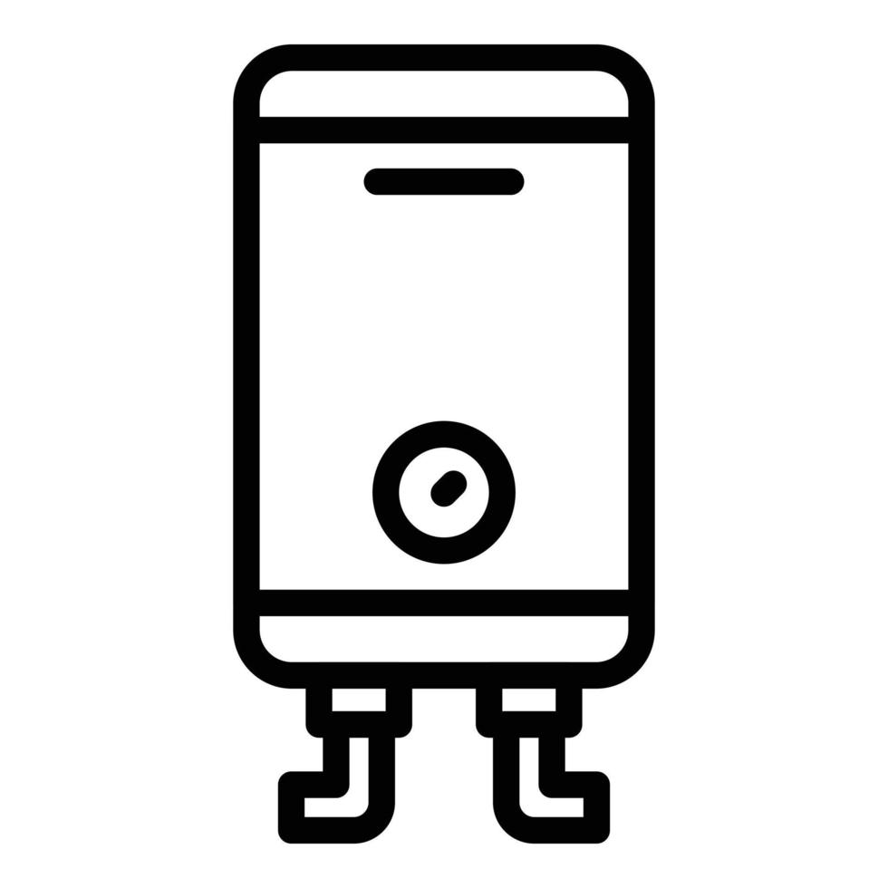 vector de contorno de icono de aparato de caldera de gas. sistema de energía