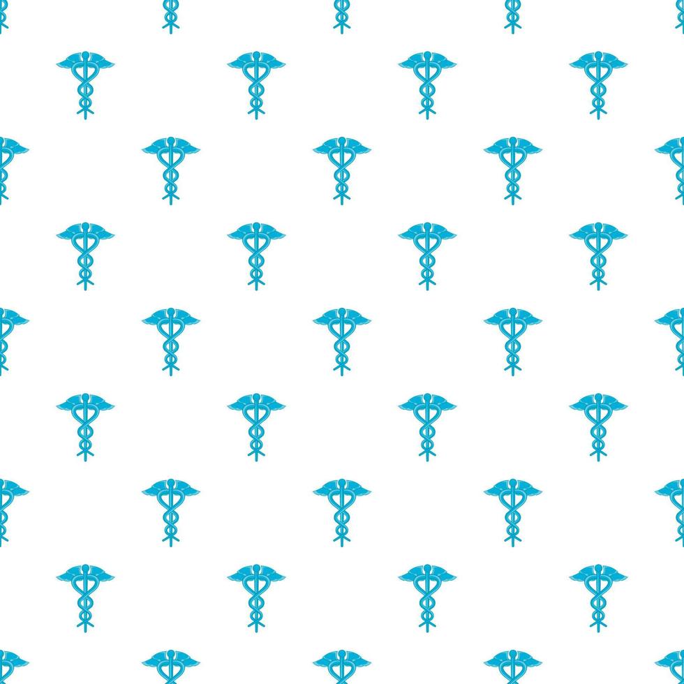 Medical emblem snake pattern, cartoon style vector