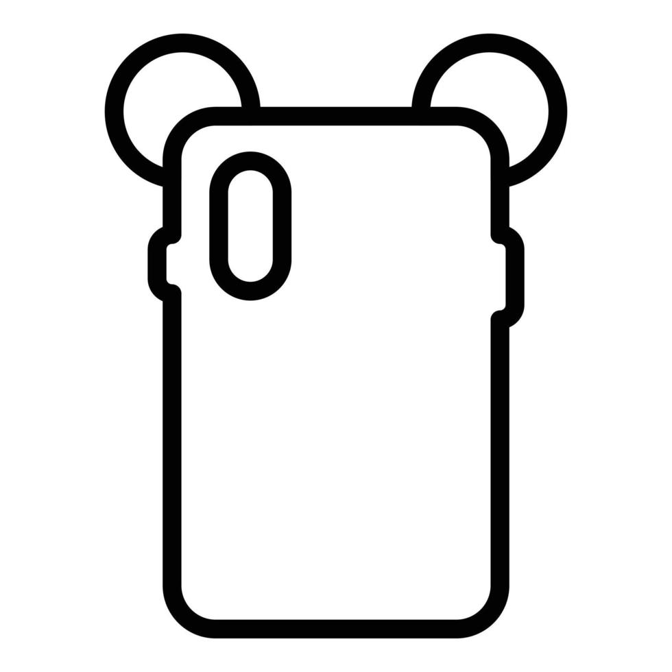 Case phone display protector icon outline vector. Mobile cover vector