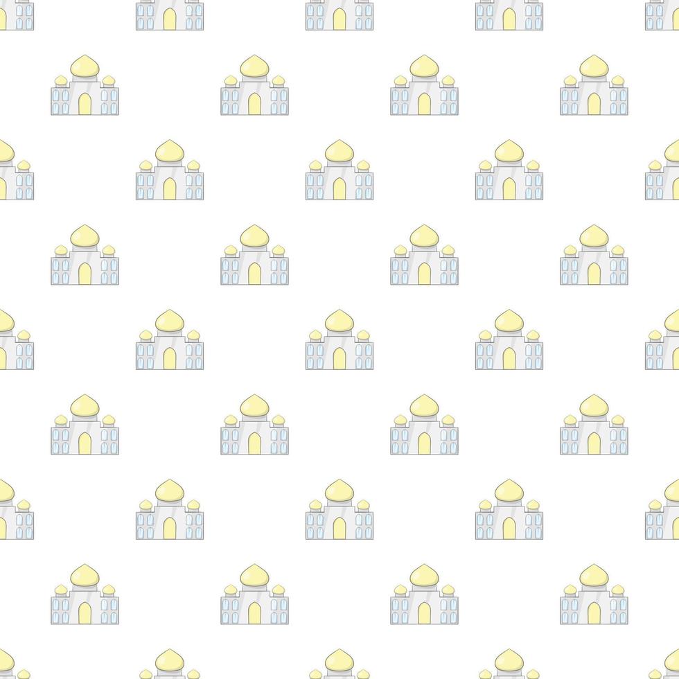 Taj Mahal pattern, cartoon style vector