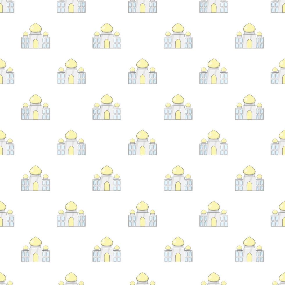 Taj Mahal pattern, cartoon style vector