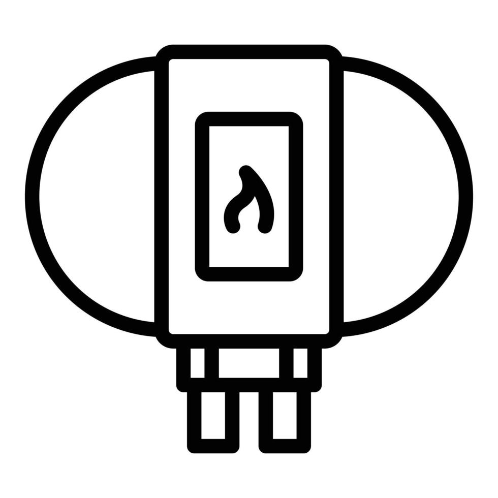 Gas boiler label icon outline vector. House heater vector