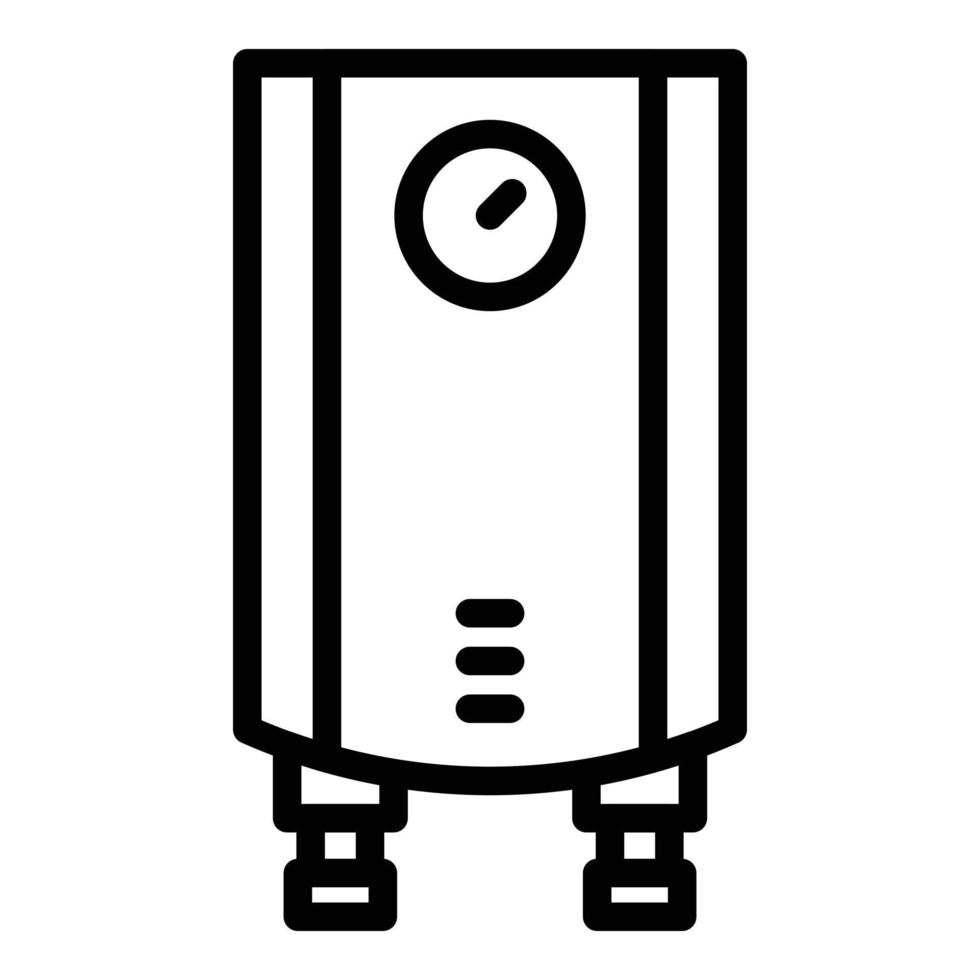 Hot gas boiler icon outline vector. House heater vector